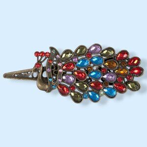 Colourful Peacock Hairclip